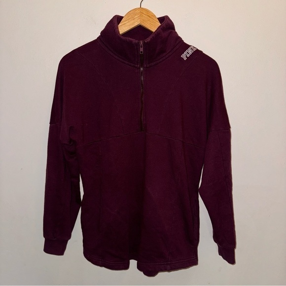 PINK Victoria’s Secret Half Zip Pullover Size Extra Small - Picture 3 of 9